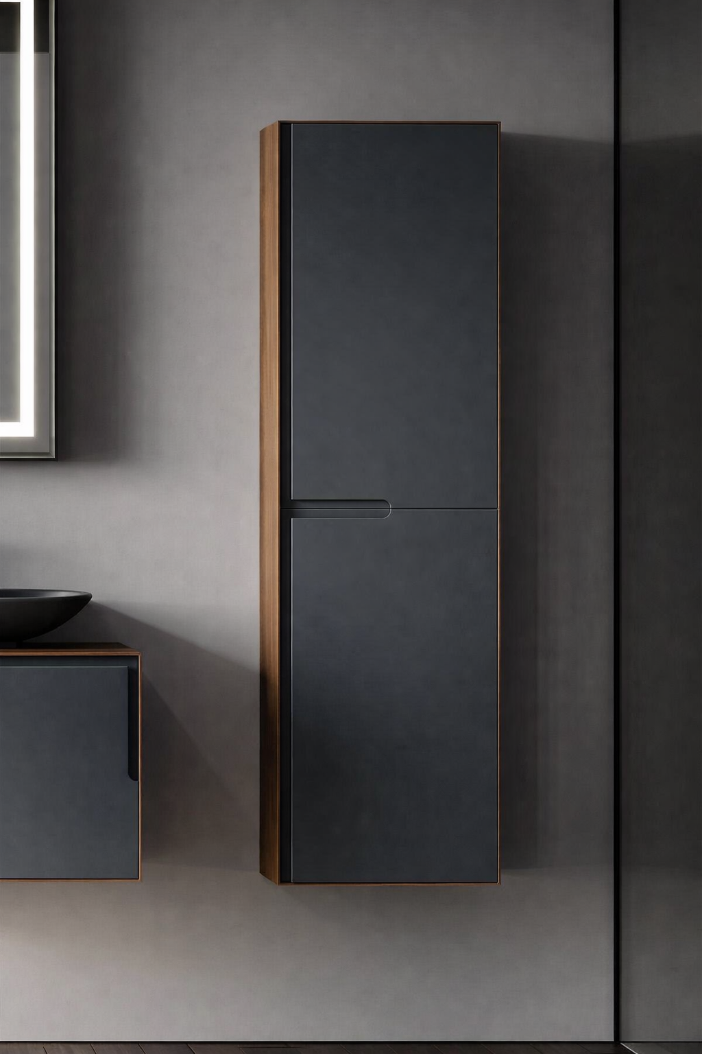 Orka Craft 40 cm Kompakt Ceviz Banyo Boy Çamaşır Dolabı, 3000319ORKA3000319Banyo Boy Dolabı Modelleri 