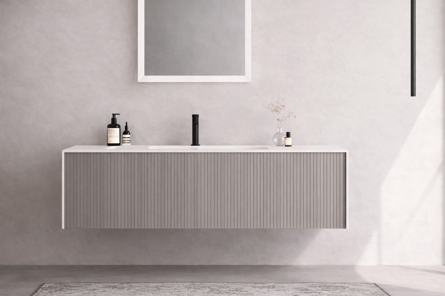 Orka Cube 120 cm Vizon Banyo Dolabı Alt Modül ve LavaboORKA3000383Lavabo Dolabı