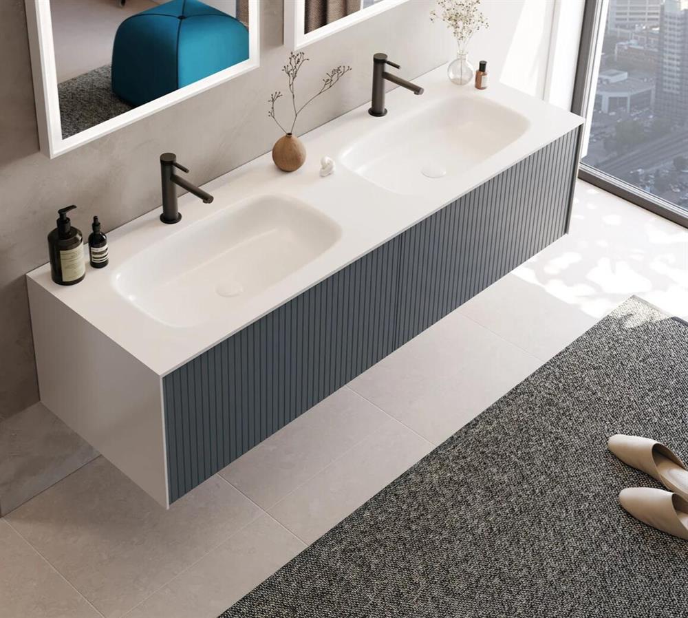 Orka Cube 160 cm Antrasit Banyo Dolabı Alt Modül ve LavaboORKA3000386Lavabo Dolabı