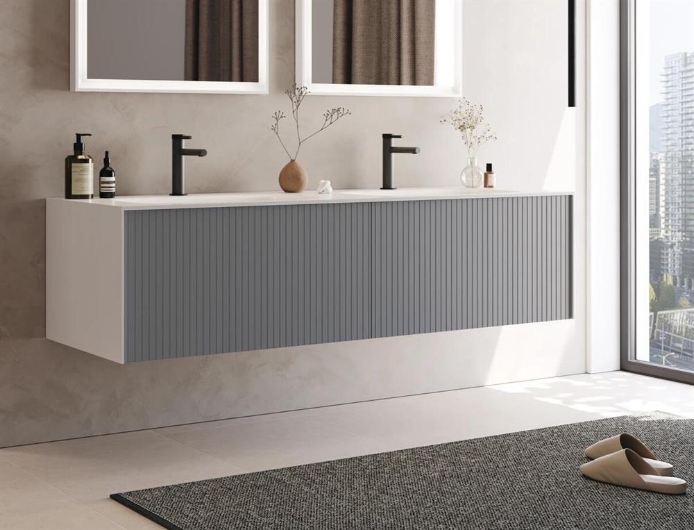 Orka Cube 160 cm Gri Banyo Dolabı Alt Modül ve LavaboORKA3000385Lavabo Dolabı