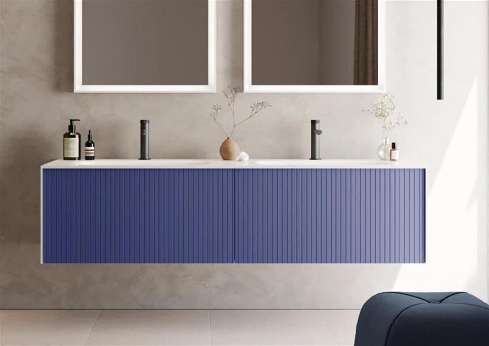 Orka Cube 160 cm Lacivert Banyo Dolabı Alt Modül ve LavaboORKA3000384Lavabo Dolabı