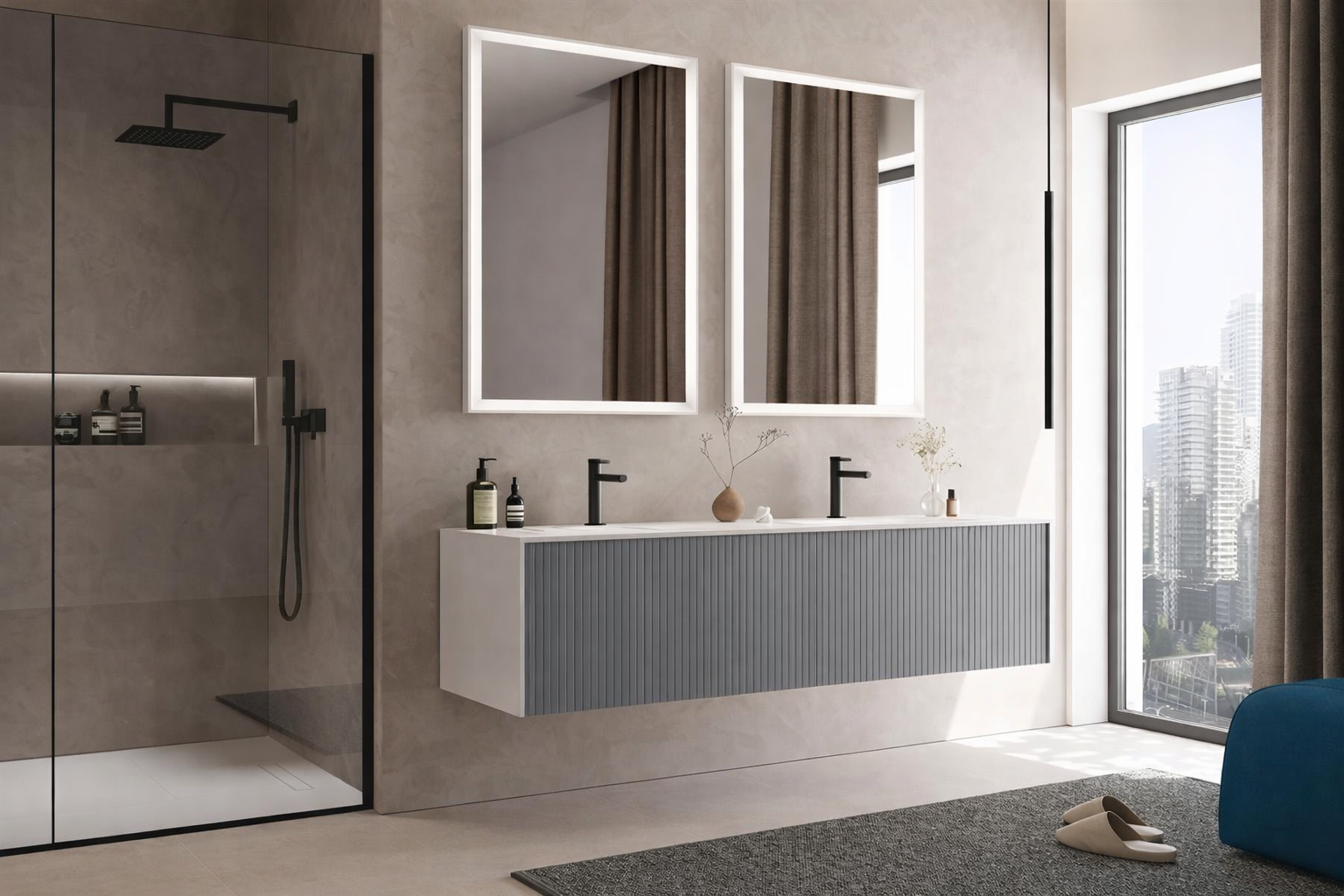 Orka Cube 160 cm Mat Gri Banyo Dolabı TakımıORKA5000176Banyo Dolabı Takımı