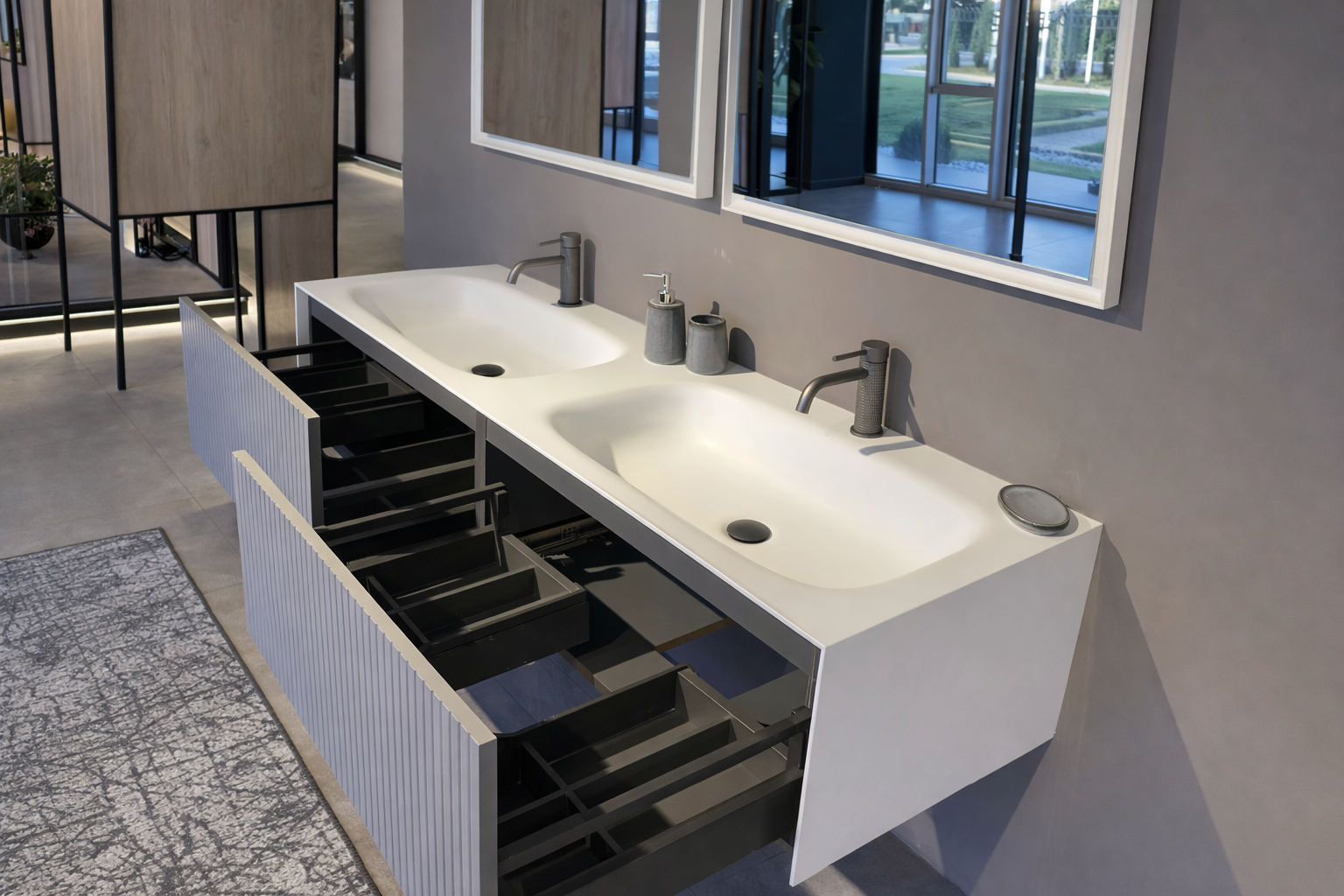 Orka Cube 160 cm Mat Gri Banyo Dolabı TakımıORKA5000176Banyo Dolabı Takımı
