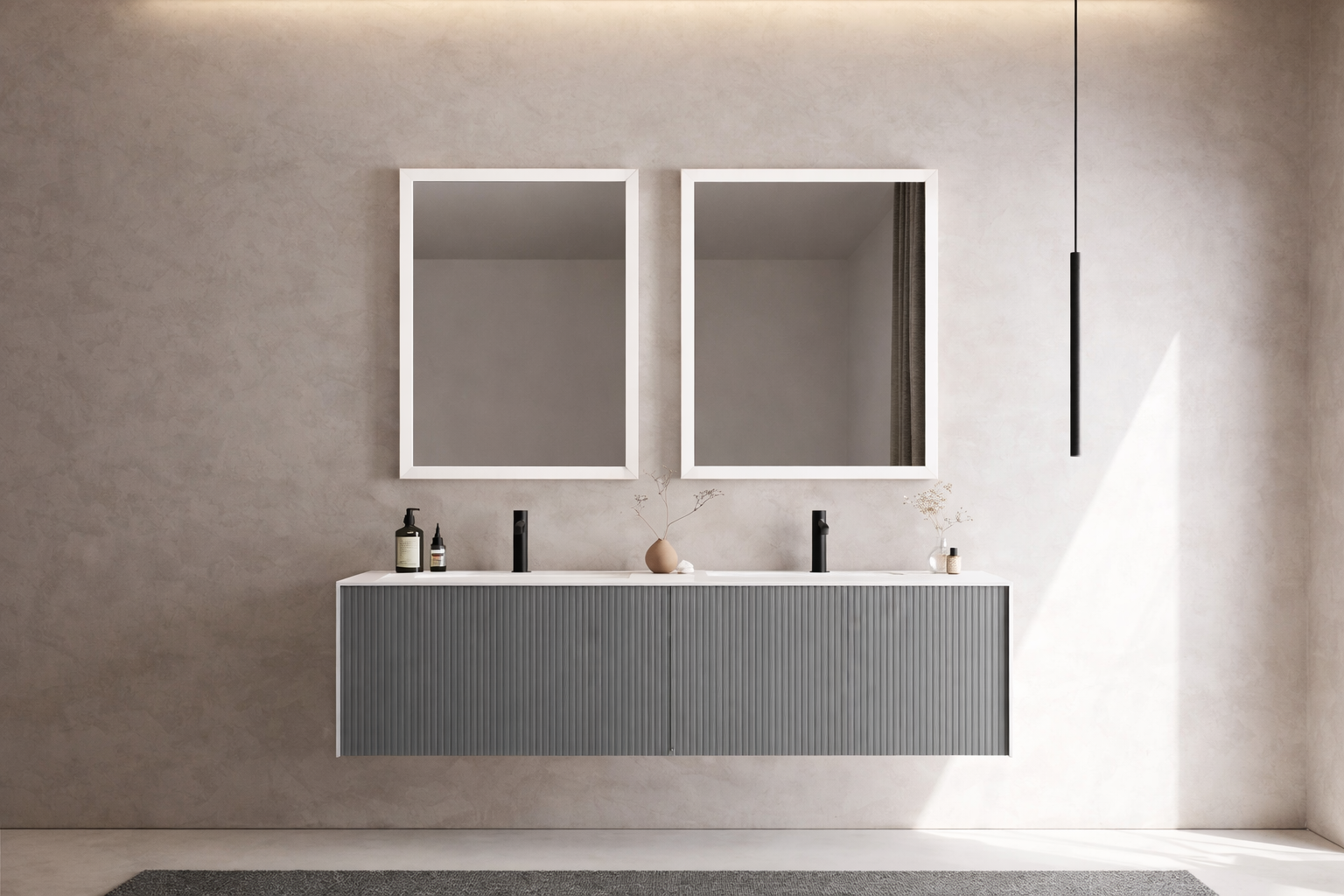 Orka Cube 160 cm Mat Gri Banyo Dolabı TakımıORKA5000176Banyo Dolabı Takımı