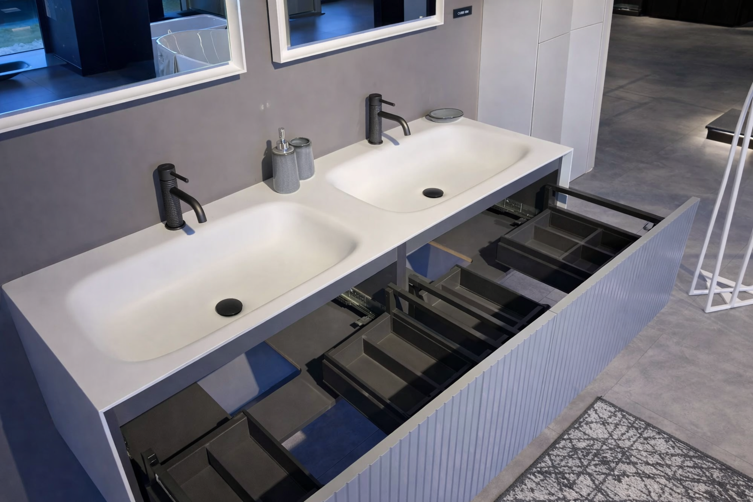 Orka Cube 160 cm Mat Gri Banyo Dolabı TakımıORKA5000176Banyo Dolabı Takımı
