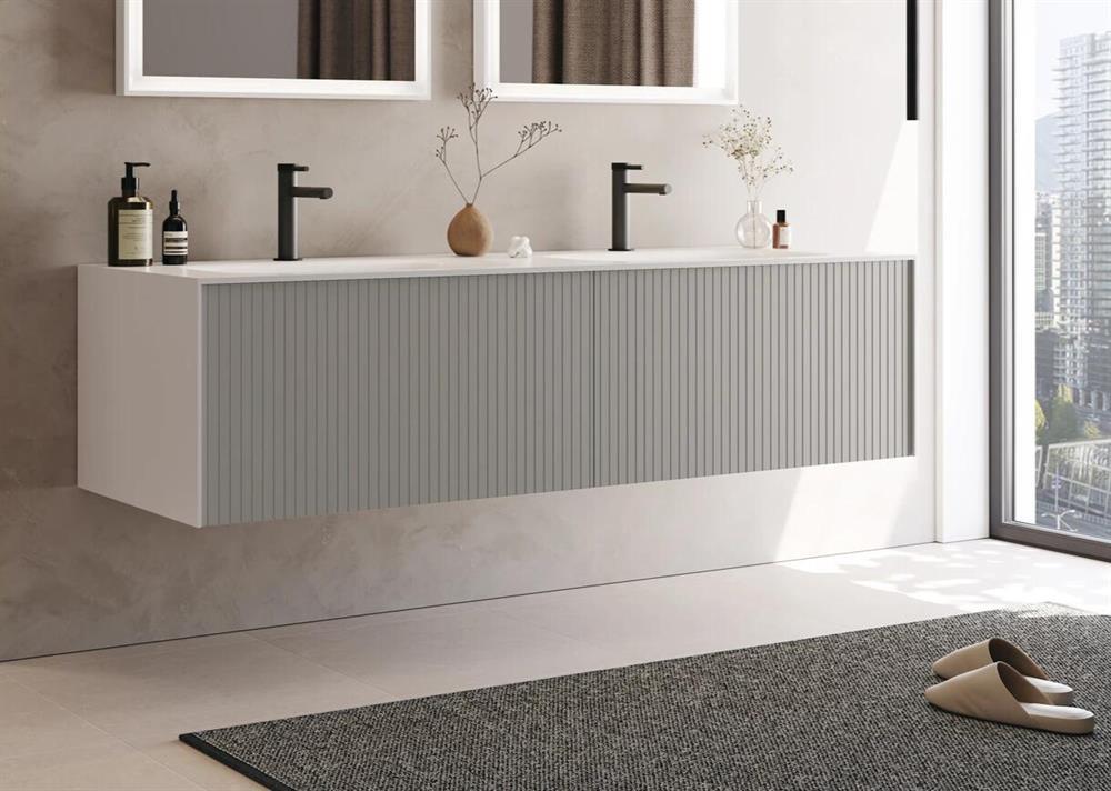 Orka Cube 160 cm Vizon Banyo Dolabı Alt Modül ve LavaboORKA3000388Lavabo Dolabı