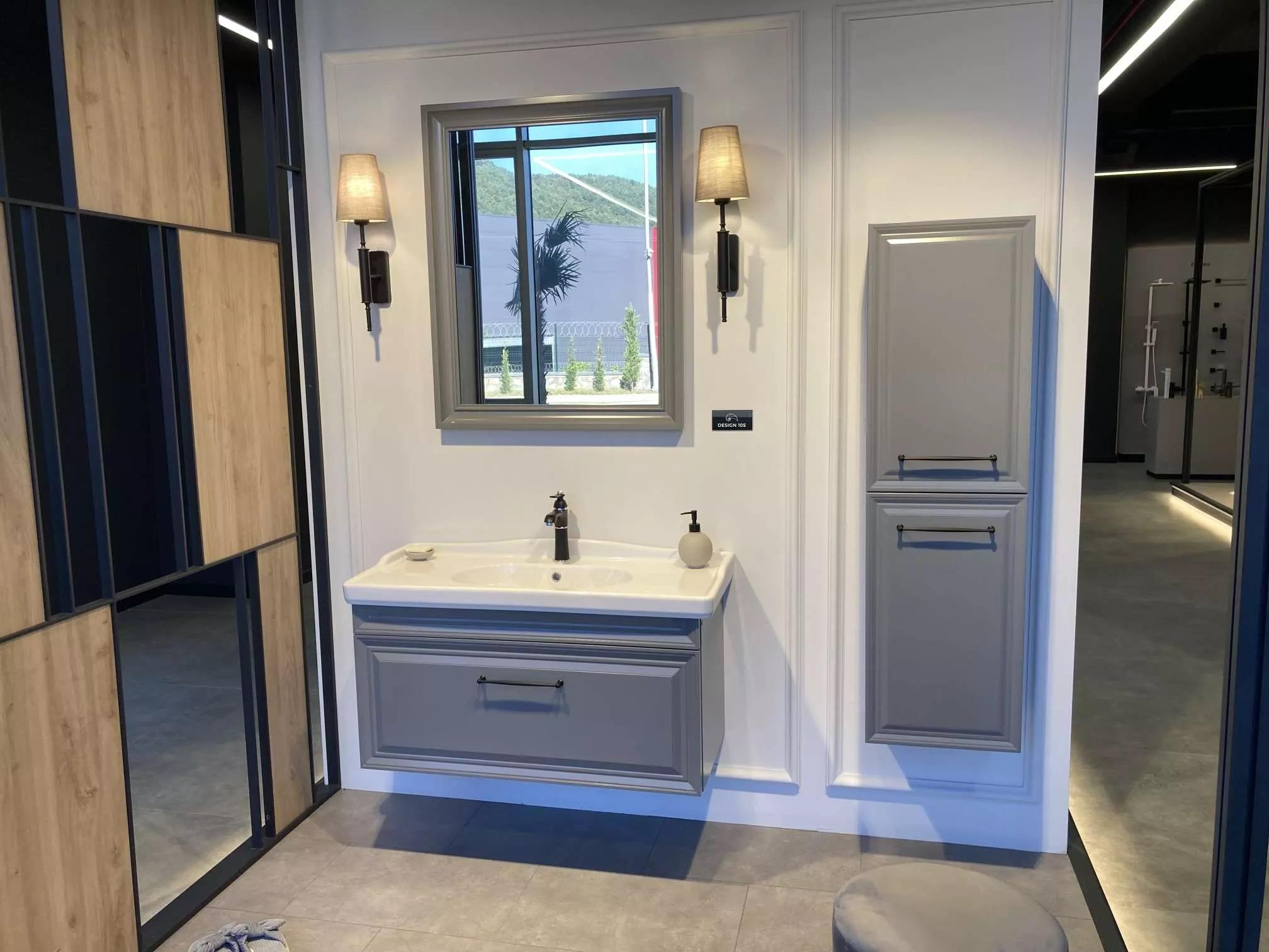 Orka Design Banyo Dolabı Takımı, 105 cm, Lake Mat Antrasit, 5000286diğer5000286Banyo Dolabı Takımı