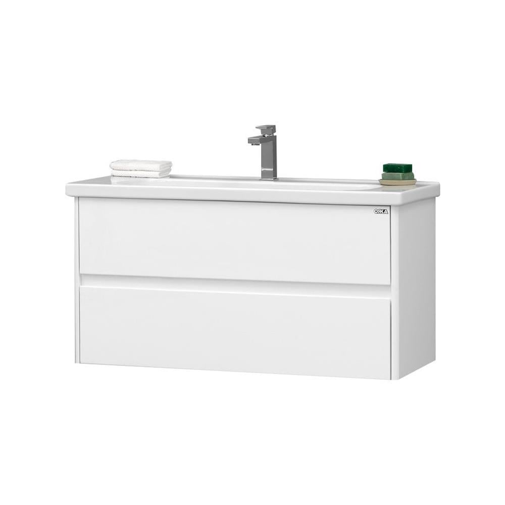 Orka Duden 100 cm Beyaz Banyo Dolabı Alt Modül ve LavaboORKA5001169Lavabo Dolabı