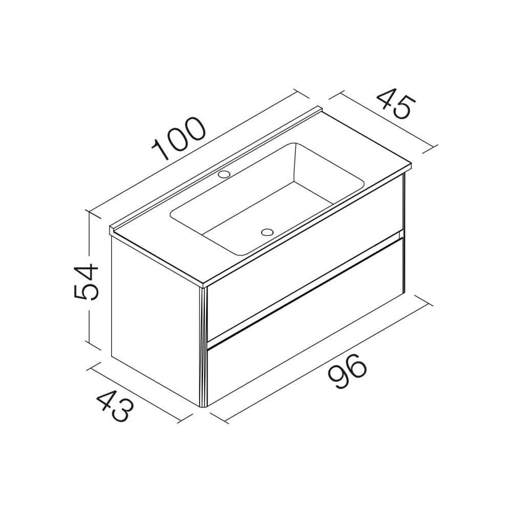 Orka Duden 100 cm Beyaz Banyo Dolabı Alt Modül ve LavaboORKA5001169Lavabo Dolabı
