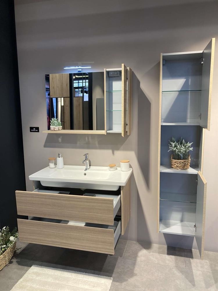 Orka Düden 100 cm Meşe Banyo Dolabı TakımıORKA5002671Banyo Dolabı Takımı