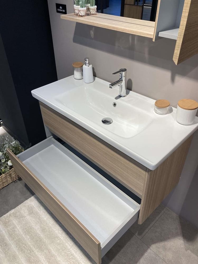 Orka Düden 100 cm Meşe Banyo Dolabı TakımıORKA5002671Banyo Dolabı Takımı
