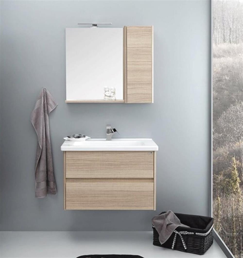 Orka Düden 80 cm Meşe Banyo Dolabı TakımıORKA5002662Banyo Dolabı Takımı