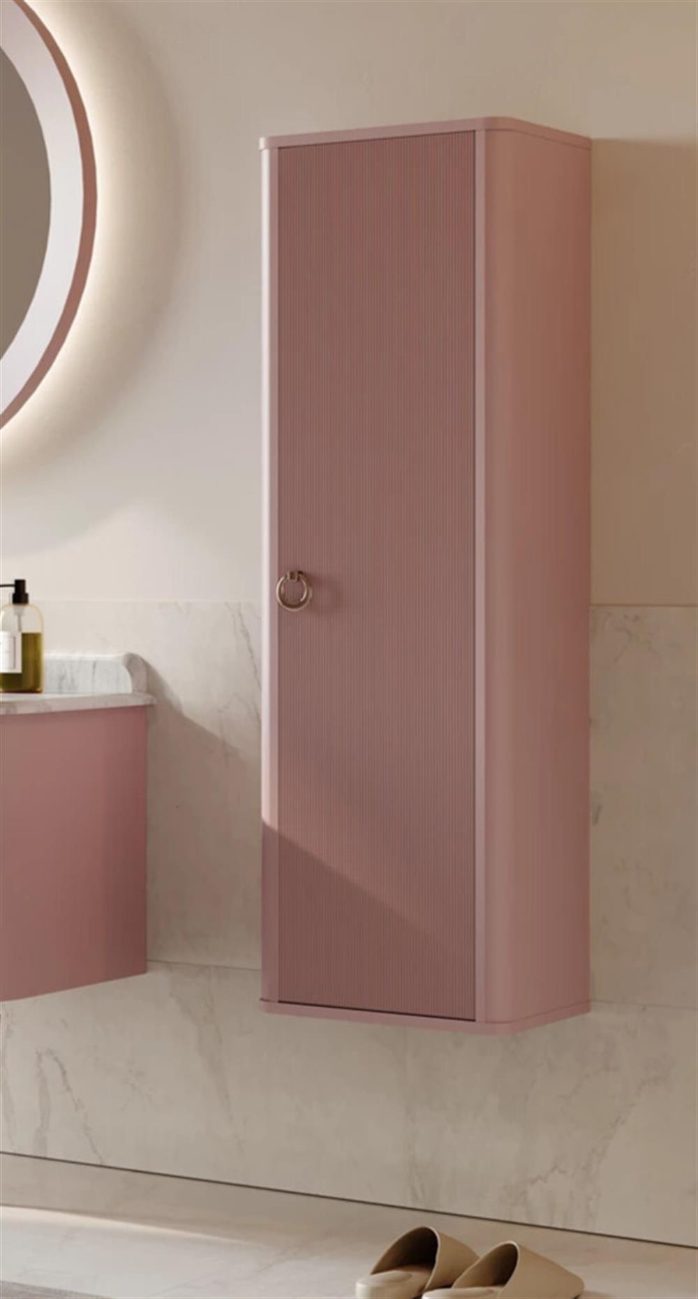 Orka Felice 43 cm Mat Pudra Banyo Boy Çamaşır DolabıORKA3005897Banyo Boy Dolabı Modelleri 