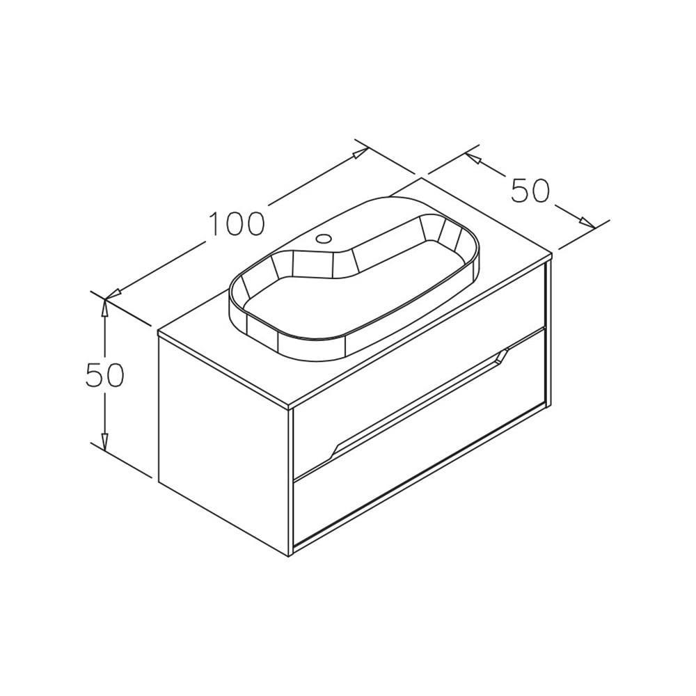Orka Galia 100 cm Lidya Banyo Dolabı Alt Modül ve LavaboORKA5001364Lavabo Dolabı