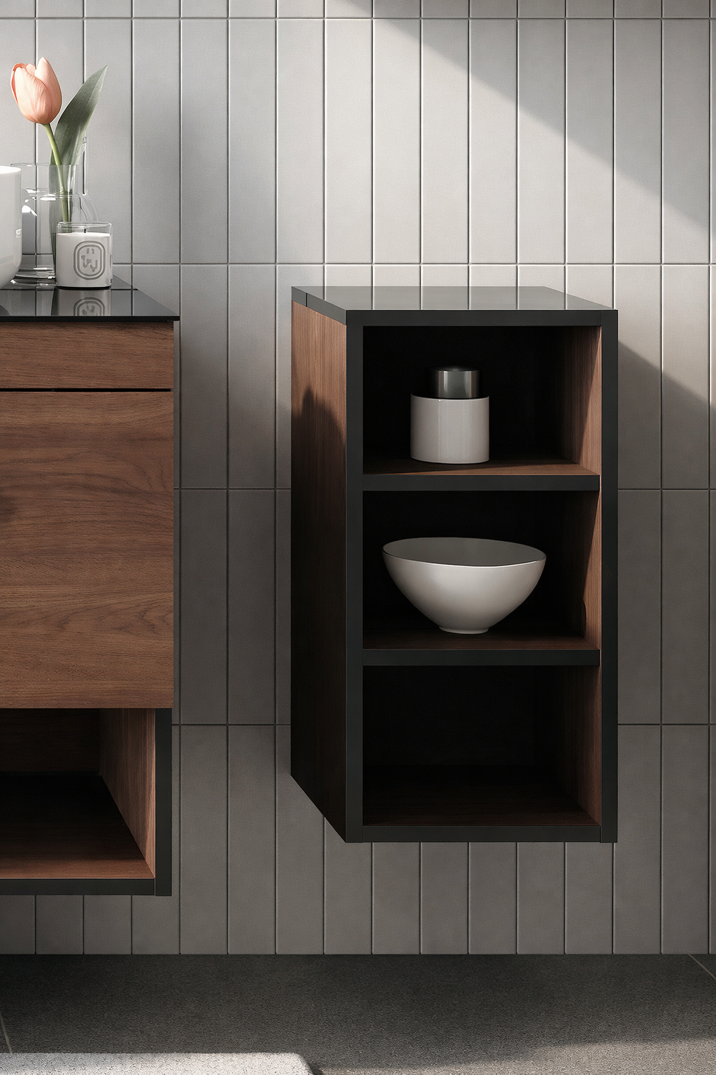 Orka Knidos 30 cm Navaro Alt Banyo Boy Çamaşır Dolabı, 3000990ORKA3000990Banyo Boy Dolabı Modelleri 