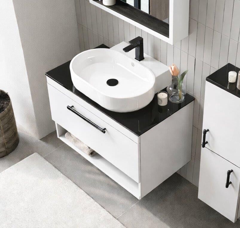Orka Knidos 90 cm Beyaz Banyo Dolabı Alt Modül ve Lavabo, 5001384ORKA5001384Lavabo Dolabı