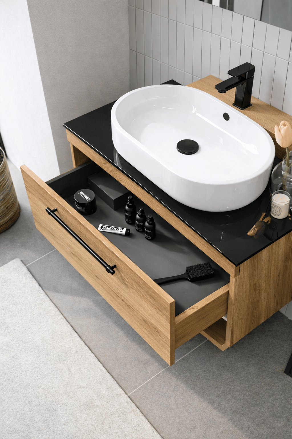 Orka Knidos 90 cm Legnano Banyo Dolabı Alt Modül ve Lavabo, 5001386ORKA5001386Lavabo Dolabı