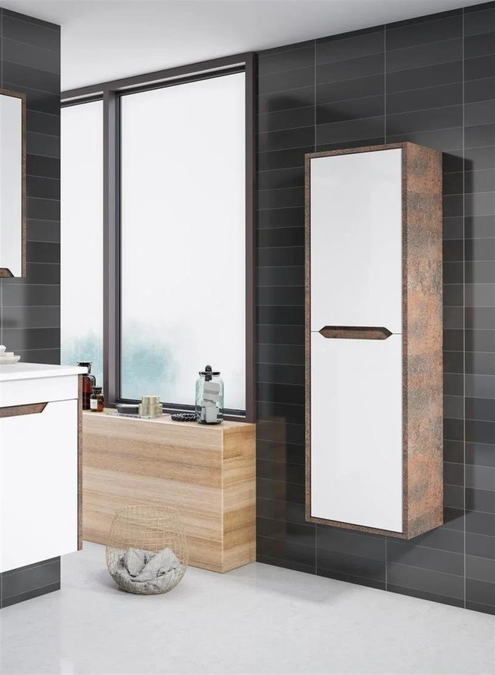 Orka Lago 40 cm Beyaz Banyo Boy Çamaşır DolabıORKA3001060Banyo Boy Dolabı Modelleri 