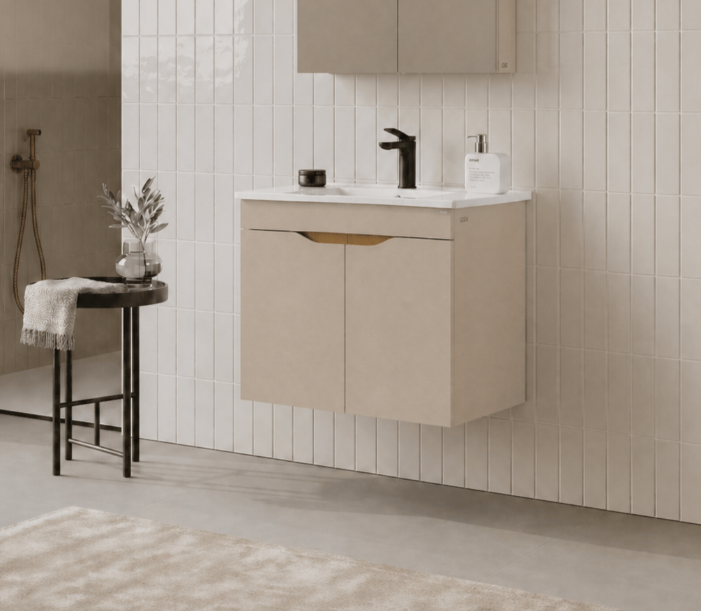 Orka Lena 65 cm Çöl beji Banyo Dolabı Alt Modül Ve Lavabo (Kapaklı), 5007998ORKA5007998Lavabo Dolabı