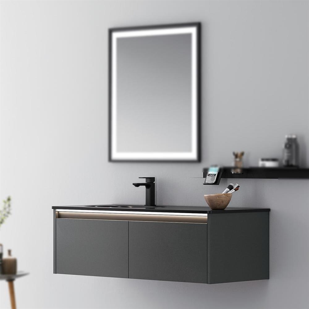 Orka Lisbon 110 cm Antrasit Banyo Dolabı Alt Modül ve LavaboORKA5001437Lavabo Dolabı