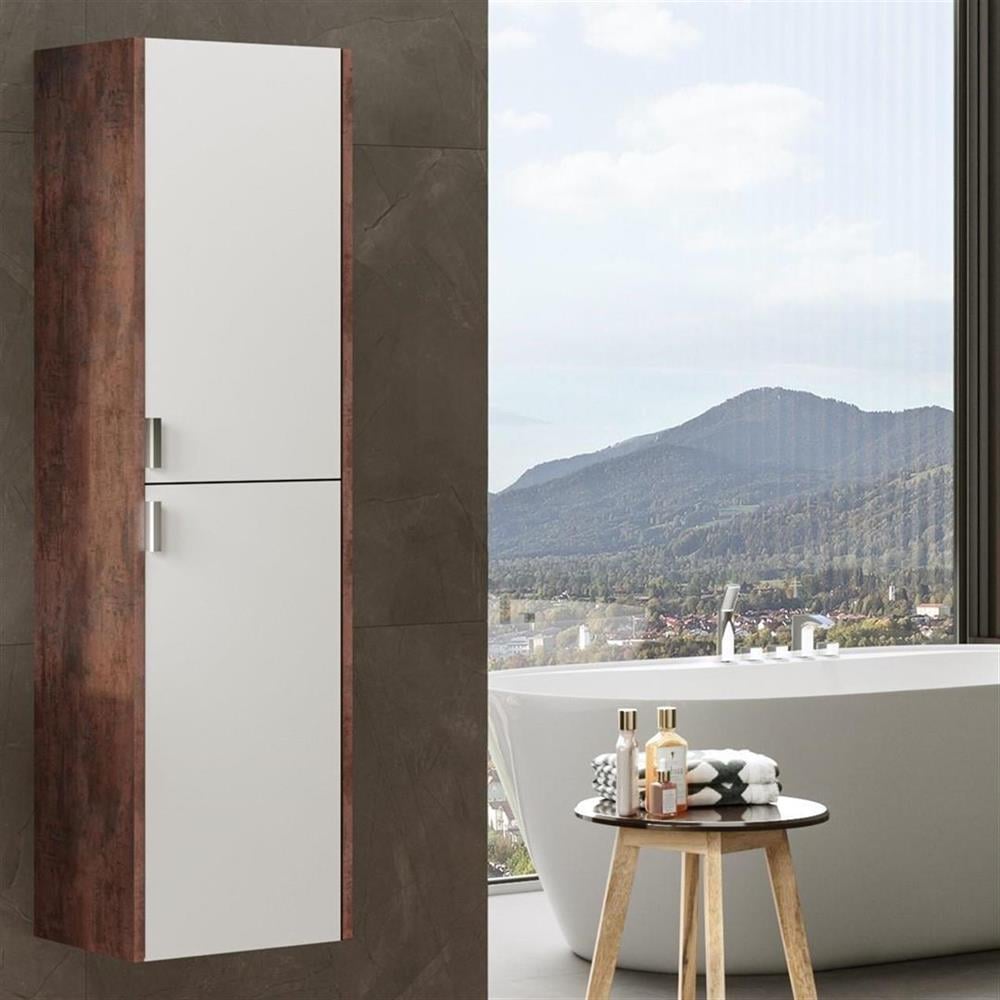 Orka Luna 40 cm Kahve Banyo Boy Çamaşır DolabıORKA3001097Banyo Boy Dolabı Modelleri 