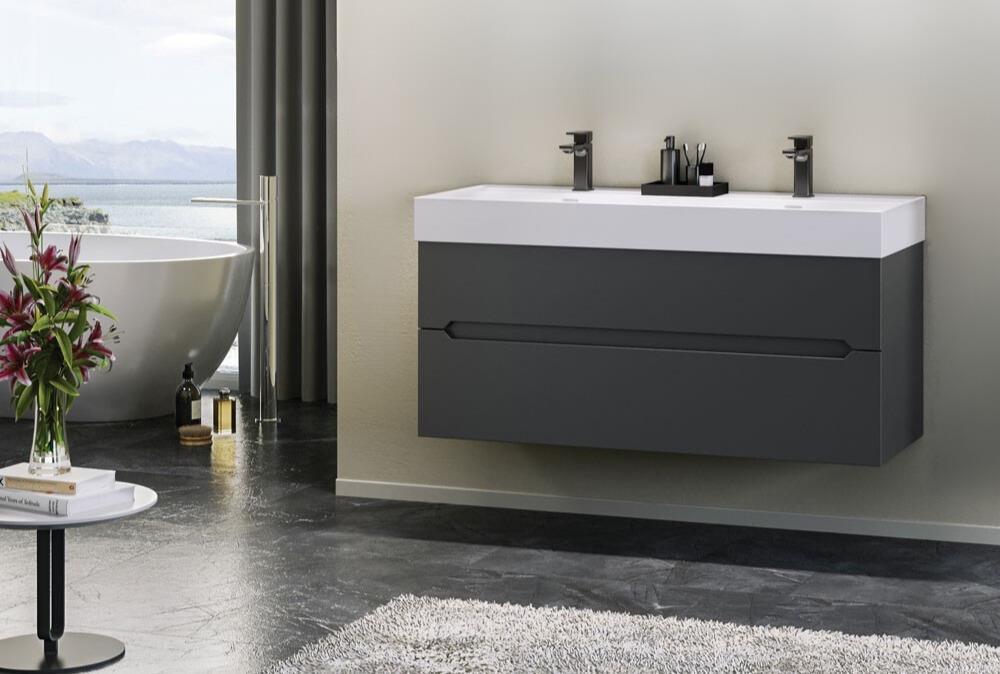 Orka Malta 120 cm Antrasit Banyo Dolabı Alt Modül ve LavaboORKA5001488Lavabo Dolabı
