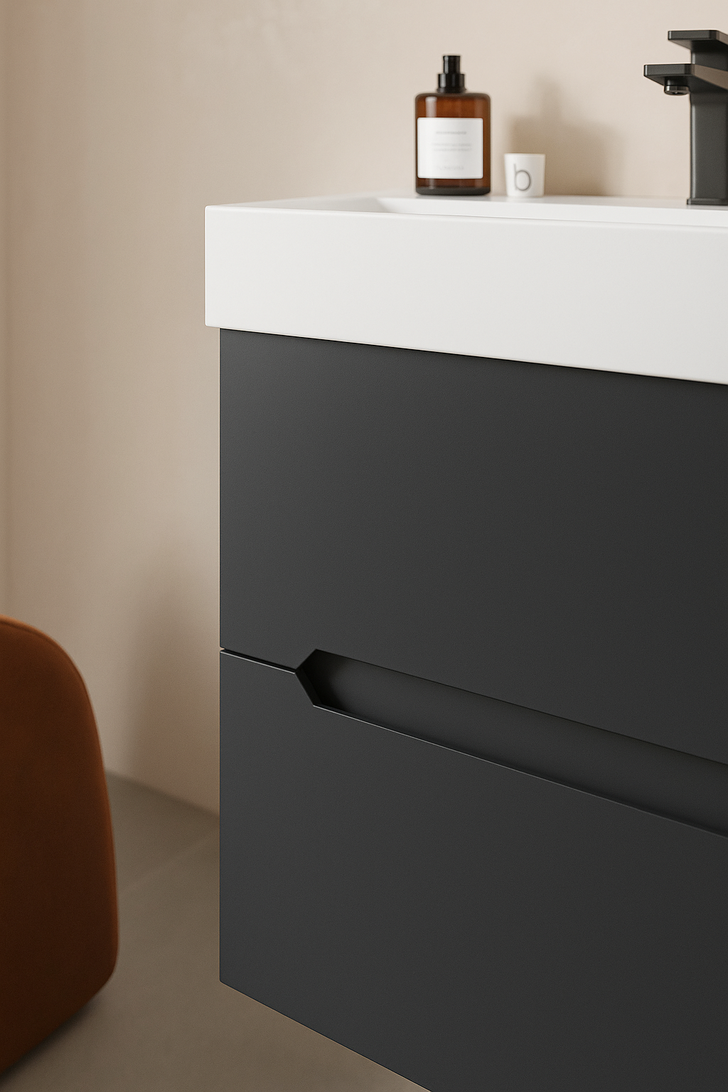 Orka Malta 120 cm Mat Antrasit Banyo Dolabı Takımı (Dolaplı Ayna)ORKA5000432Banyo Dolabı Takımı