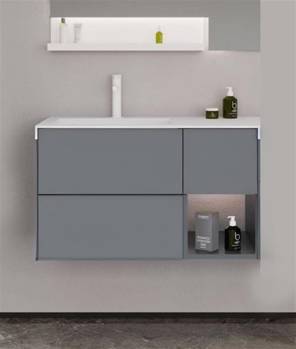Orka Milano 100 cm Gri Banyo Dolabı Alt Modül ve LavaboORKA3006882Lavabo Dolabı