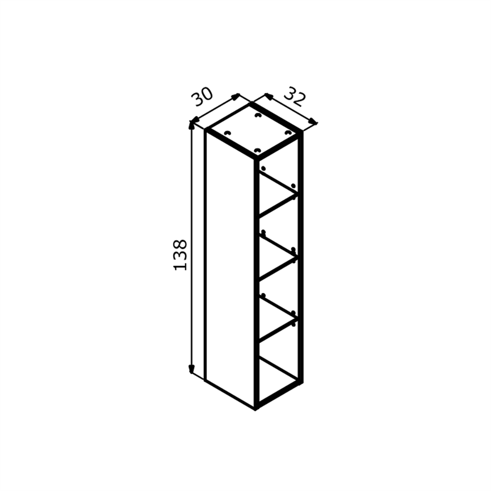 Orka Milano 30 cm Antrasit Banyo Boy Çamaşır DolabıORKA3006035Banyo Boy Dolabı Modelleri 