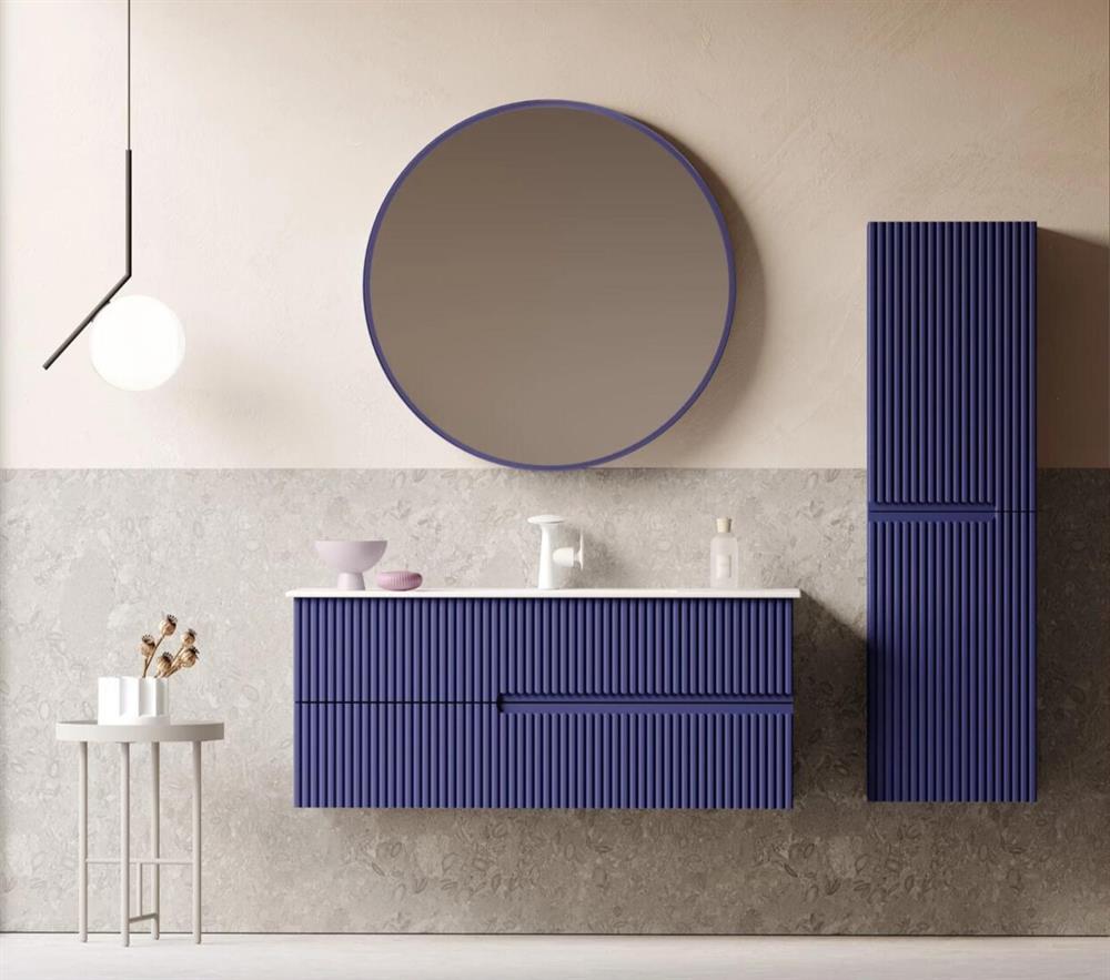 Orka Moonlight 120 cm Mat Lacivert Banyo Dolabı TakımıORKA5000446Banyo Dolabı Takımı