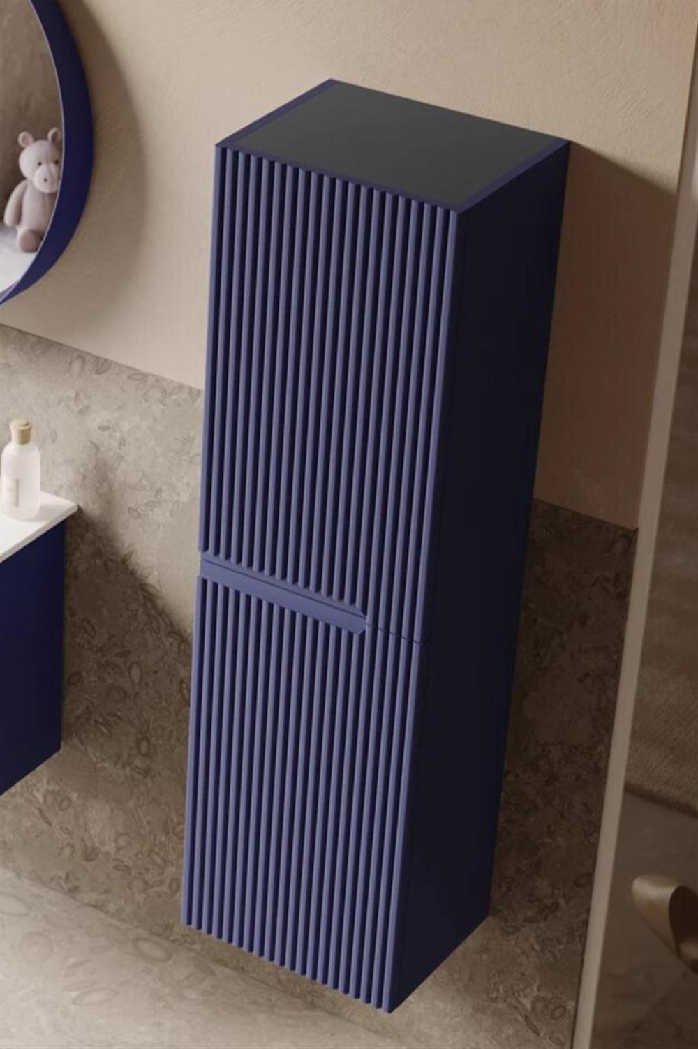 Orka Moonlight 40 cm Lacivert Banyo Boy Çamaşır DolabıORKA3001319Banyo Boy Dolabı Modelleri 