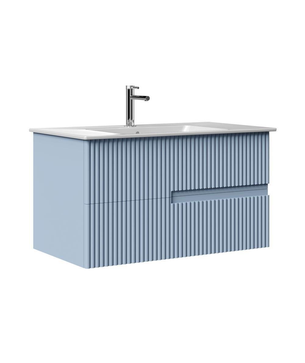 Orka Moonlight 90 cm Mat Mavi Banyo Dolabı TakımıORKA5000443Banyo Dolabı Takımı