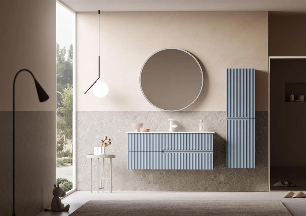 Orka Moonlight 90 cm Mavi Banyo Dolabı Alt Modül ve LavaboORKA5006054Lavabo Dolabı
