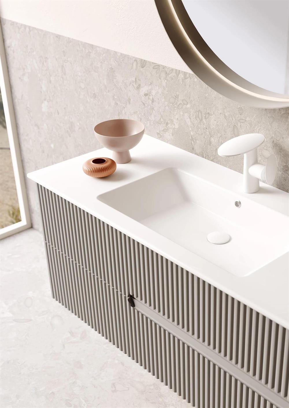 Orka Moonlight 90 cm Vizon Banyo Dolabı Alt Modül ve LavaboORKA5006087Lavabo Dolabı