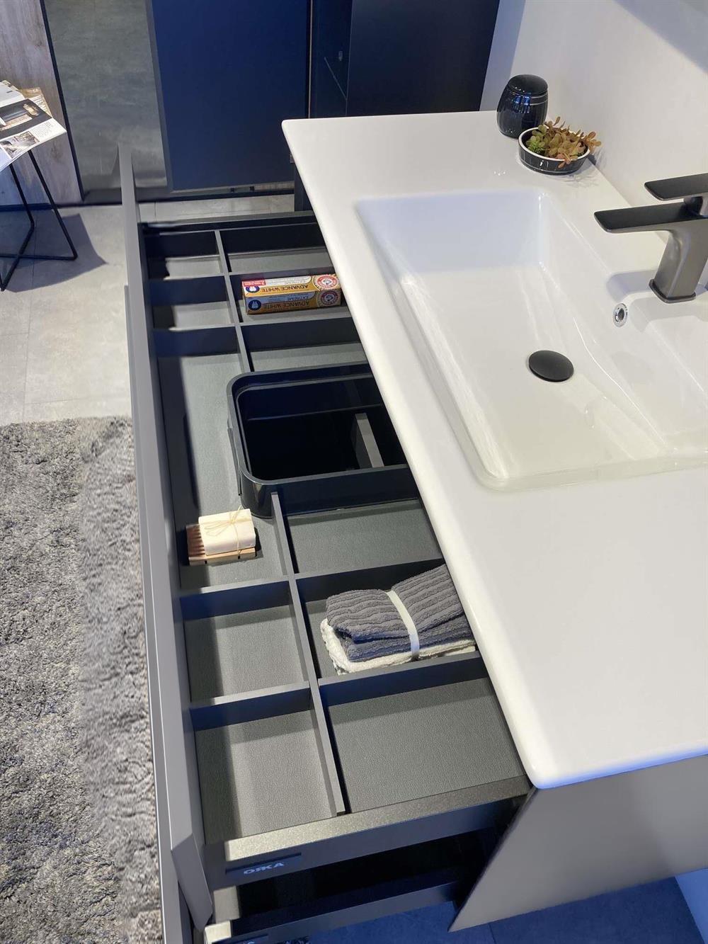 Orka Nest 121 cm Mat Gri Banyo Dolabı Alt Modül ve LavaboORKA5001630Lavabo Dolabı