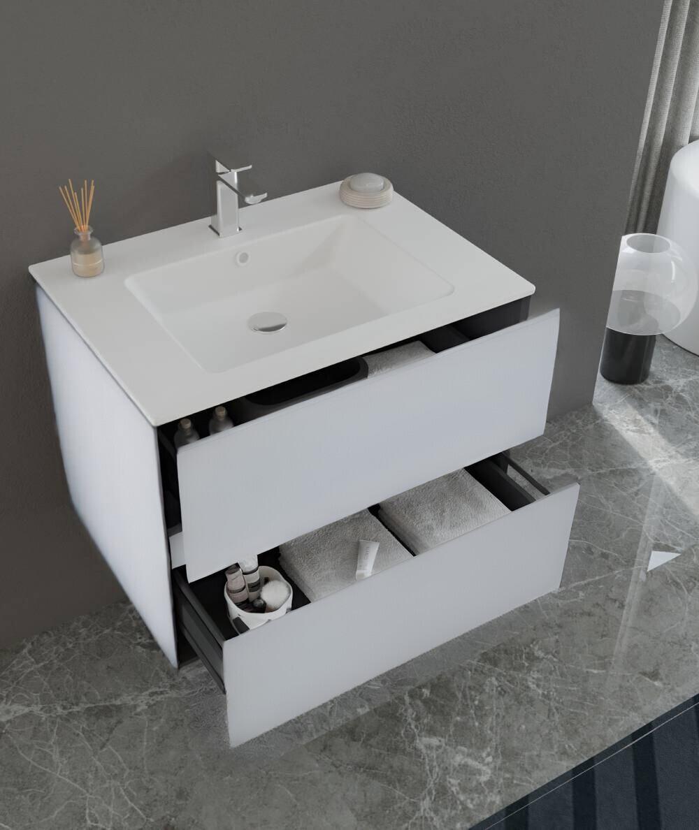 Orka Nest 71 cm Mat Beyaz Banyo Dolabı Alt Modül ve LavaboORKA5001614Lavabo Dolabı