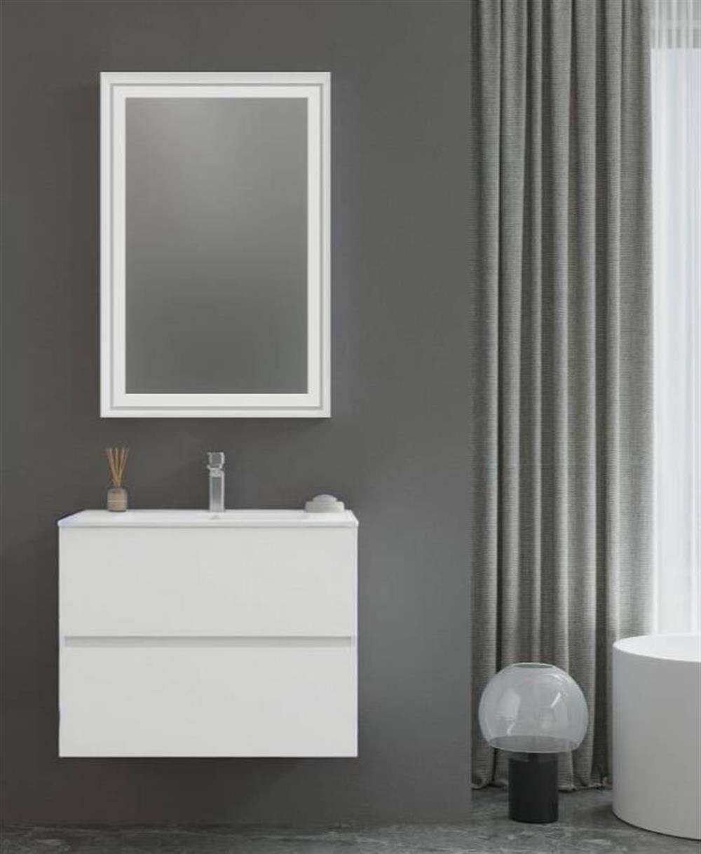 Orka Nest 71 cm Mat Beyaz Banyo Dolabı Alt Modül ve LavaboORKA5001614Lavabo Dolabı