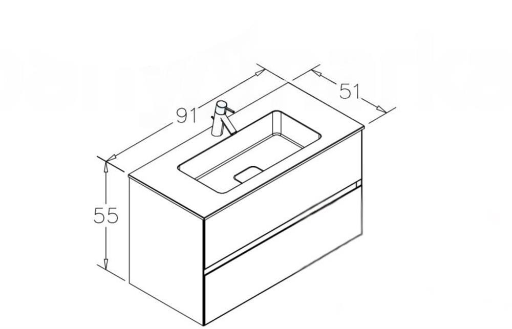Orka Nest 91 cm Mat Gri Banyo Dolabı Alt Modül ve LavaboORKA5001624Lavabo Dolabı