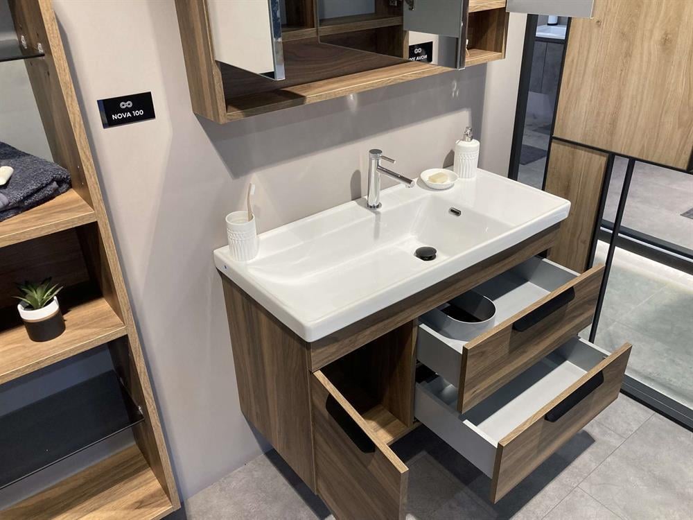 Orka Nova 100 cm Ceviz Banyo Dolabı TakımıORKA5000584Banyo Dolabı Takımı