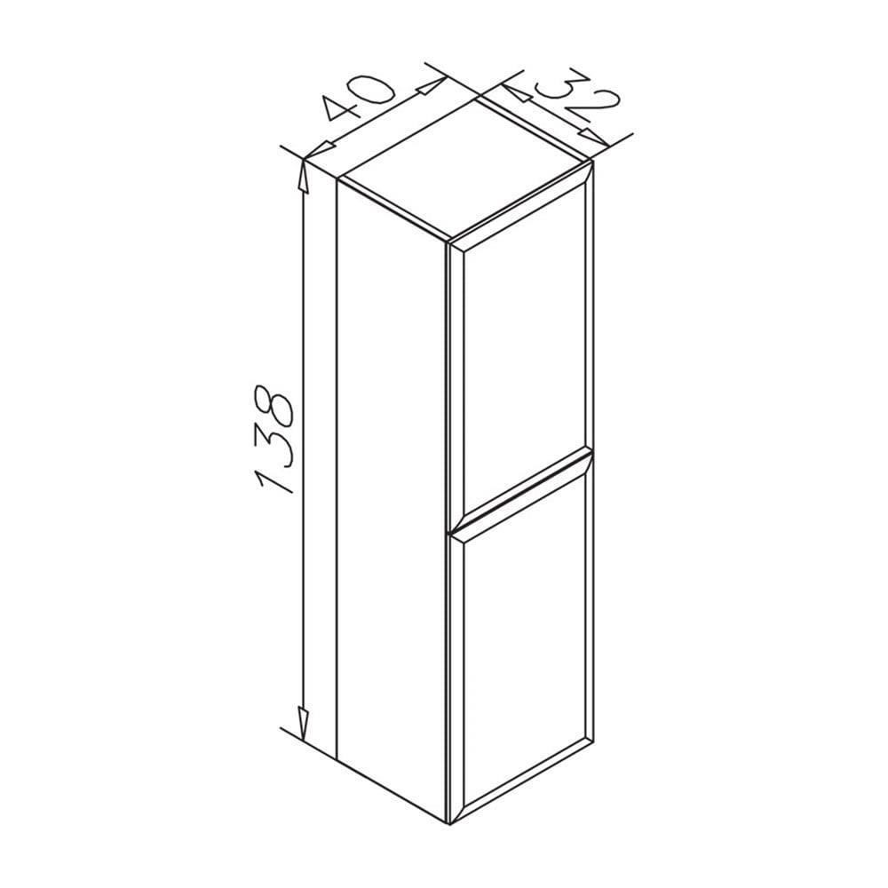 Orka Nuvola 40 cm Kaşmir Banyo Boy Çamaşır DolabıORKA3001734Banyo Boy Dolabı Modelleri 