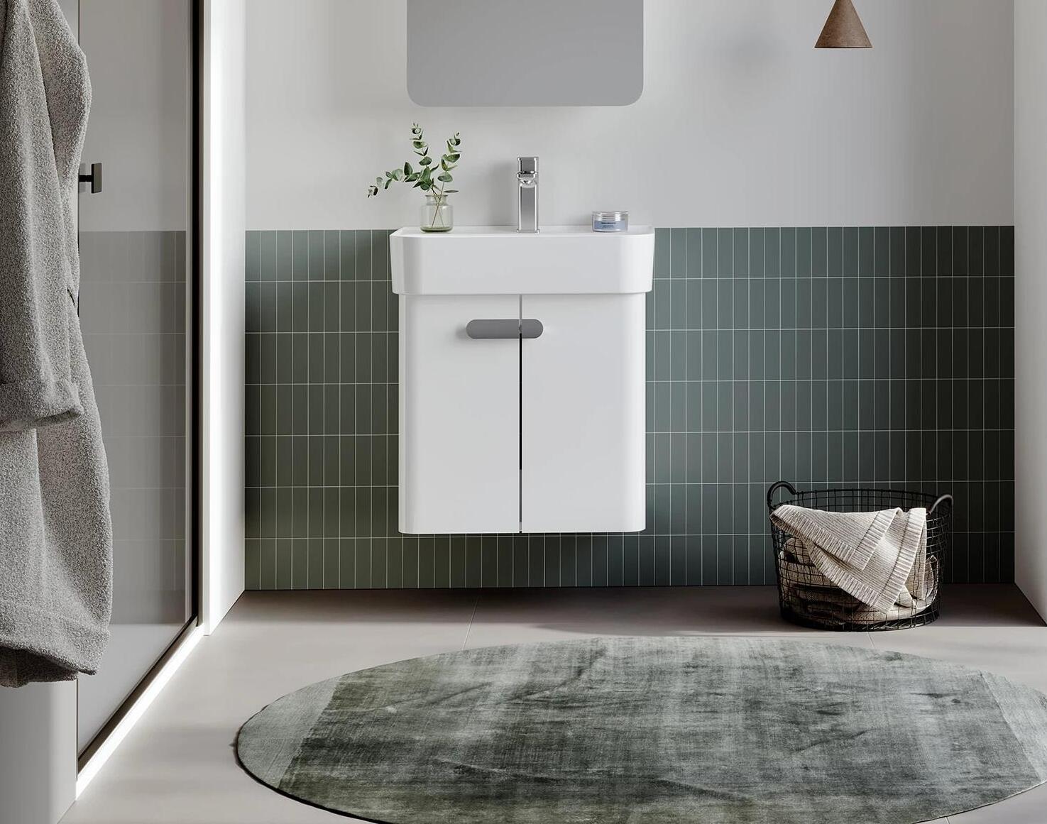 Orka Orbit 55 cm Parlak Lake Beyaz Banyo Dolabı Alt Modül ve Lavabo, 5001708ORKA5001708Lavabo Dolabı