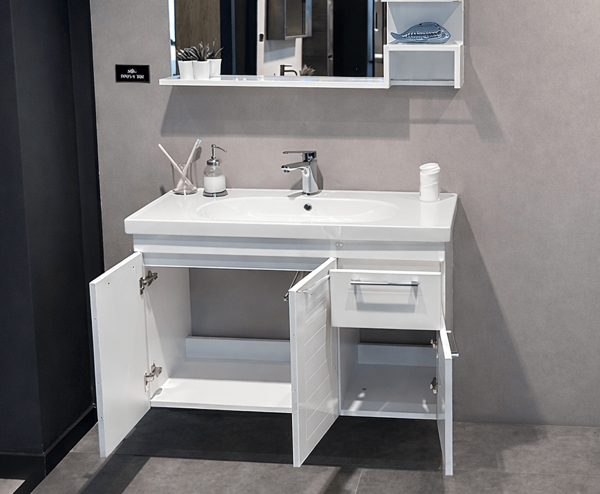 Orka Perge 100 cm Beyaz Banyo Dolabı Alt Modül ve Lavabo, 5001742ORKA5001742Lavabo Dolabı