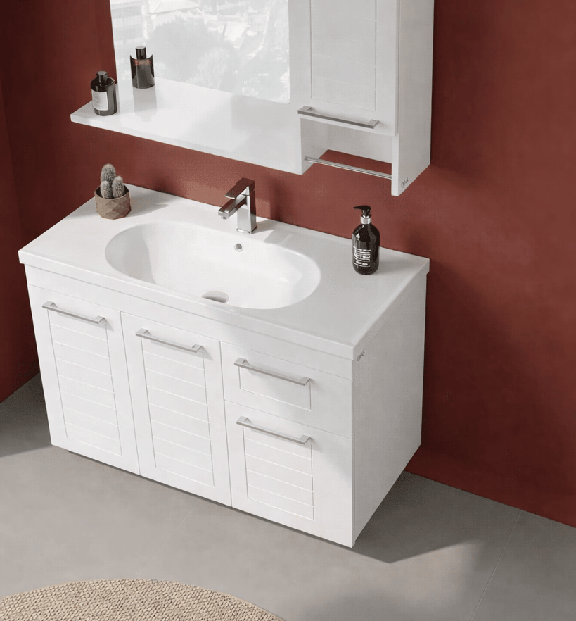 Orka Perge 100 cm Beyaz Banyo Dolabı Alt Modül ve Lavabo, 5001742ORKA5001742Lavabo Dolabı