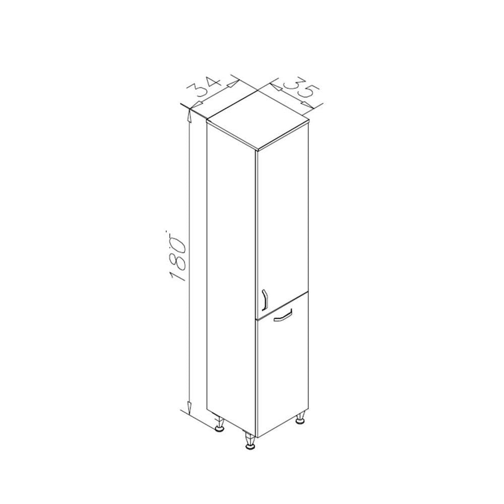 Orka Perge 35 cm Beyaz Banyo Boy Çamaşır DolabıORKA3001800Banyo Boy Dolabı Modelleri 