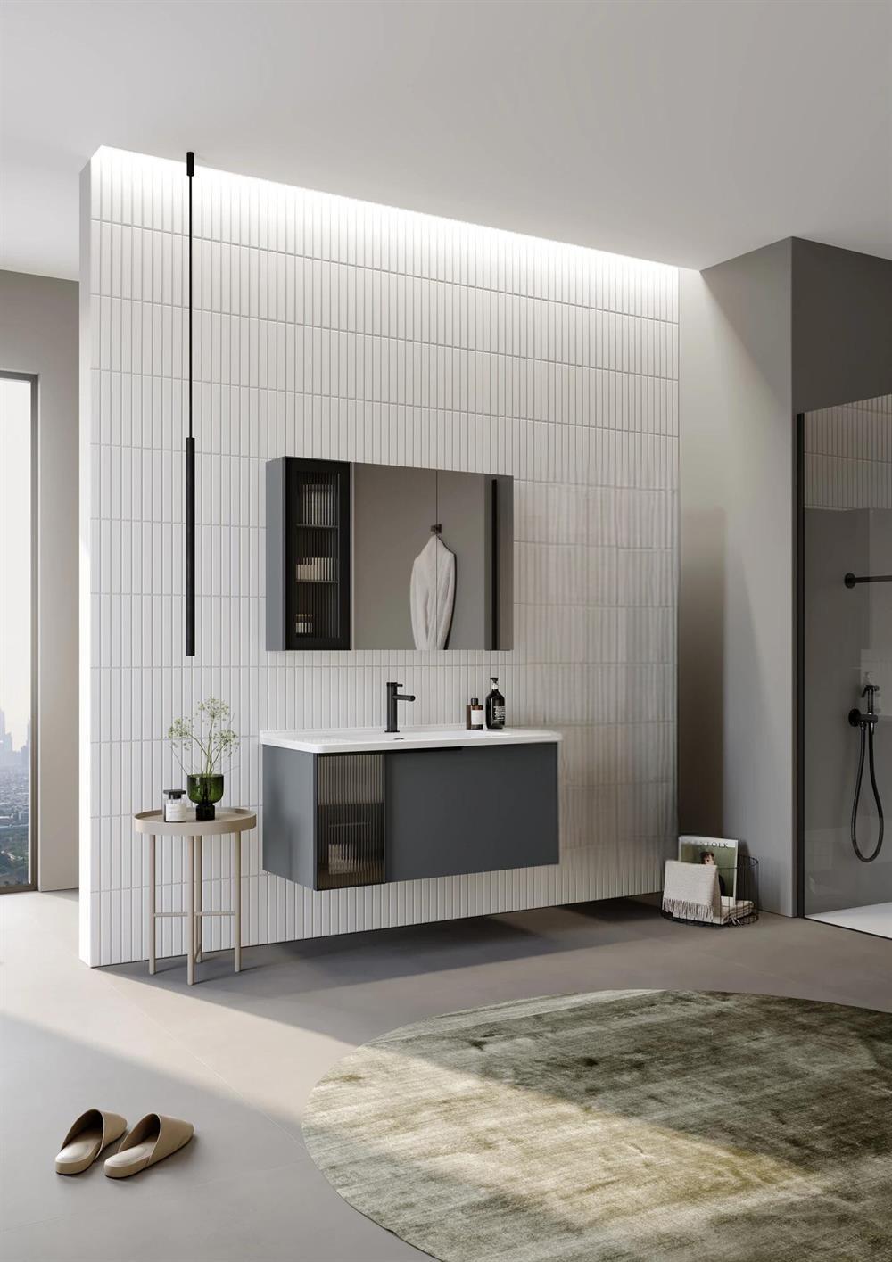 Orka Pure 100 cm Mat Antrasit Banyo Dolabı TakımıORKA5004119Banyo Dolabı Takımı