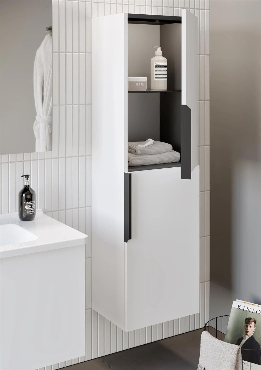 Orka Pure 40 cm Beyaz Banyo Boy Çamaşır DolabıORKA3004972Banyo Boy Dolabı Modelleri 