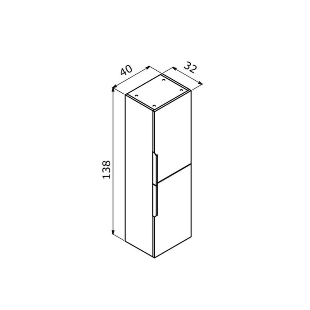 Orka Pure 40 cm Gri Banyo Boy Çamaşır DolabıORKA3006675Banyo Boy Dolabı Modelleri 