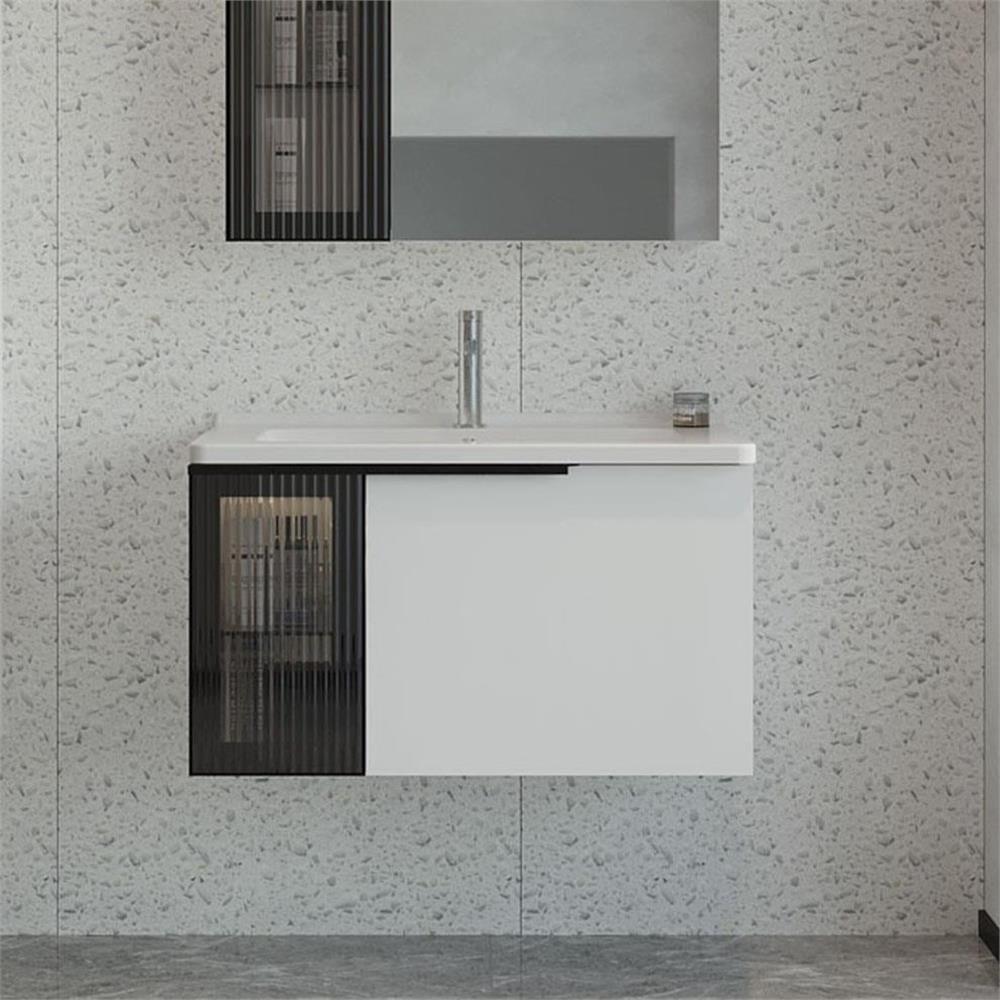 Orka Pure 80 cm Mat Beyaz Banyo Dolabı TakımıORKA5004115Banyo Dolabı Takımı