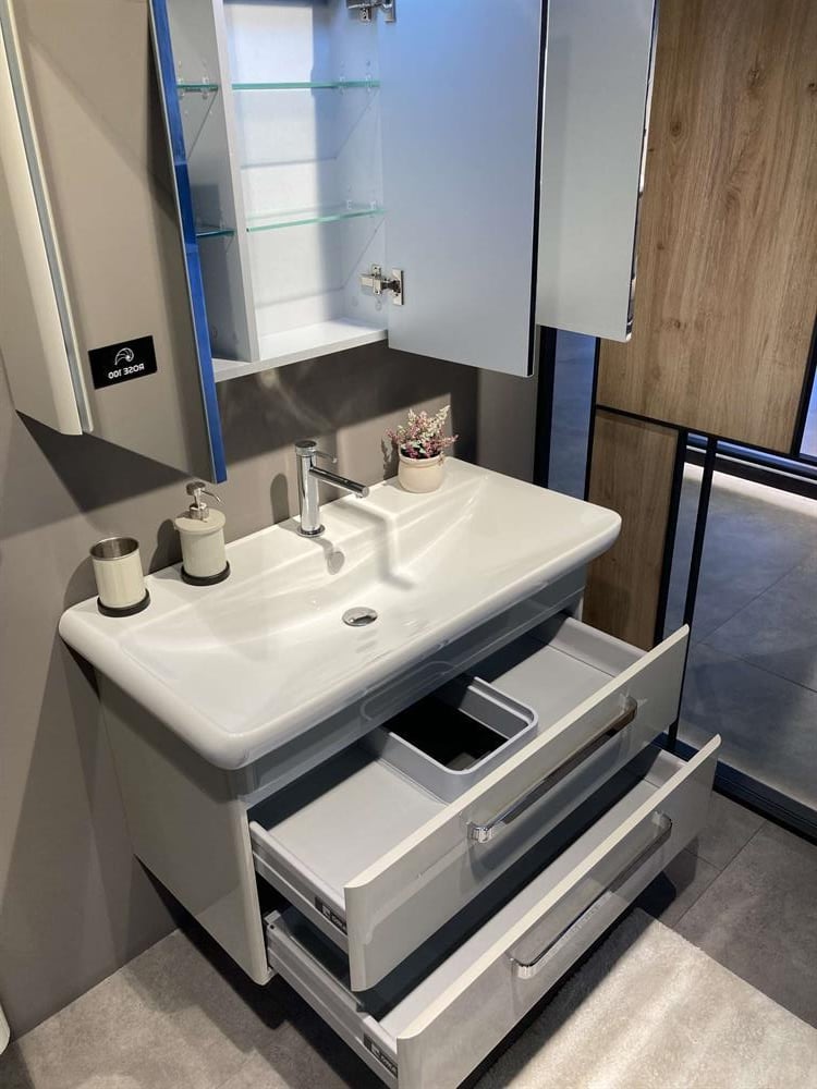 Orka Rose 95 cm Kaşmir Banyo Dolabı Alt Modül ve LavaboORKA5001772Lavabo Dolabı