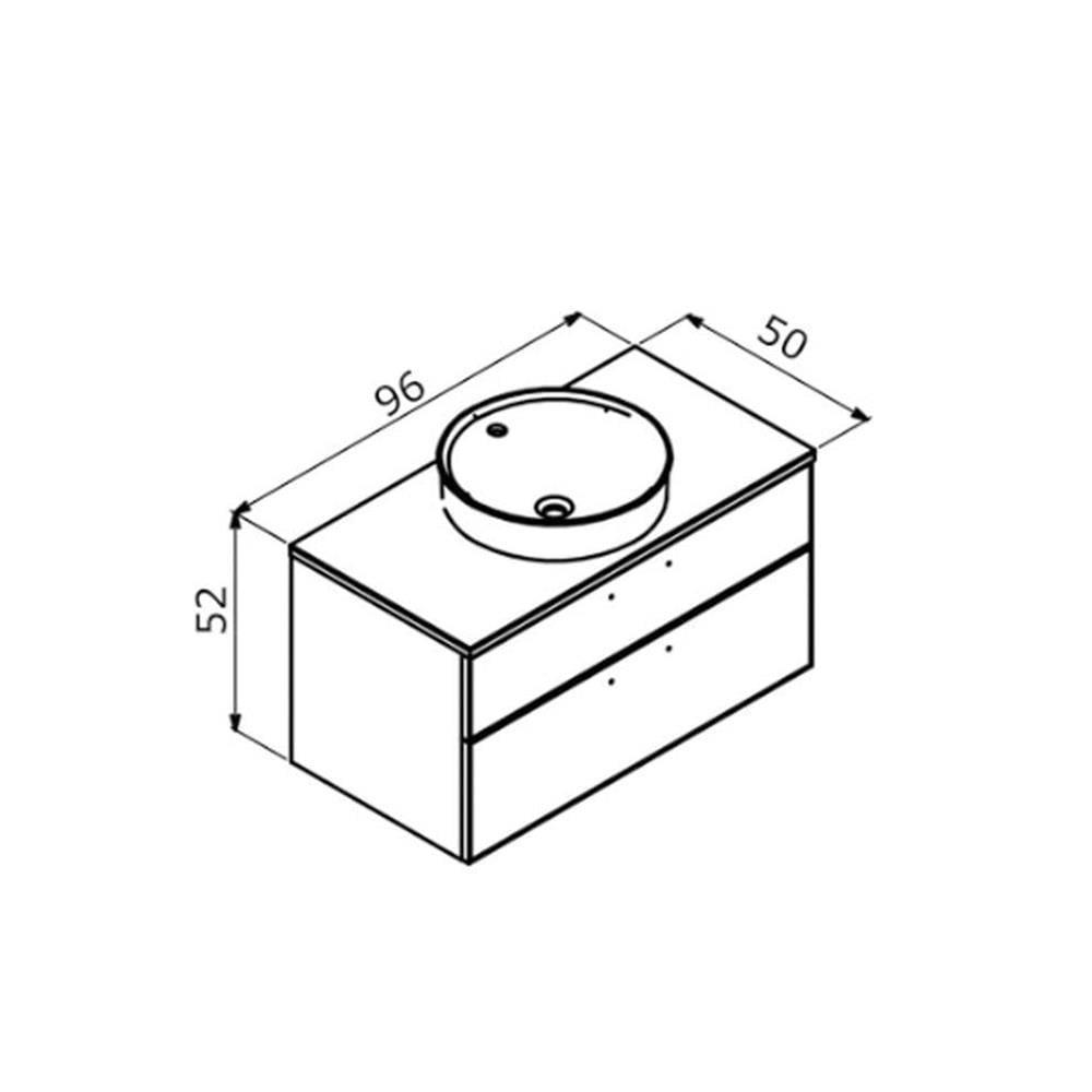 Orka Salerno 100 cm Legnona-Mat Beyaz Banyo Dolabı Alt Modül ve LavaboORKA5004687Lavabo Dolabı